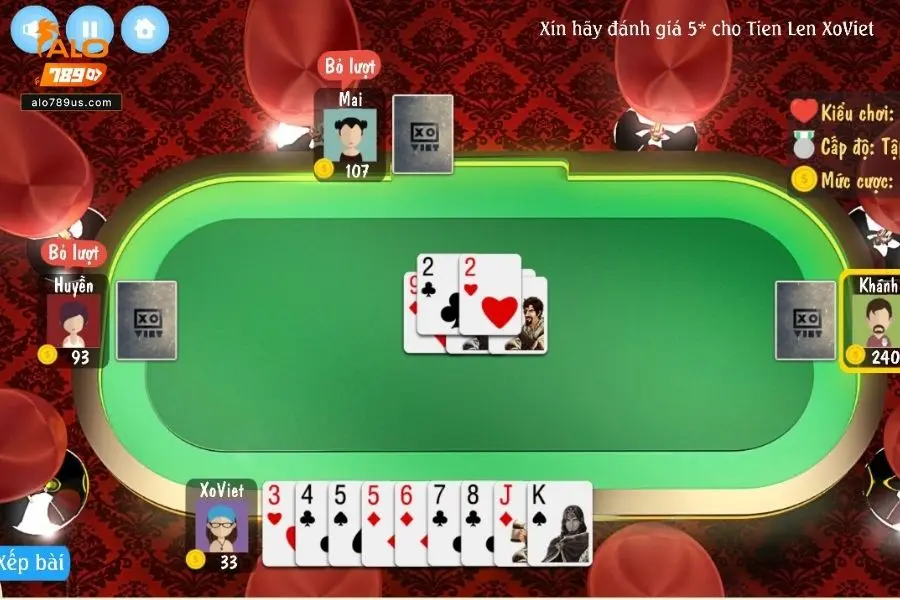 Cách chơi tiến lên miền nam không giống với tiến lên miền bắc