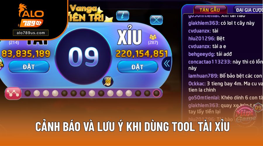 Các cảnh báo và lưu ý khi dùng tool Tài Xỉu trên điện thoại